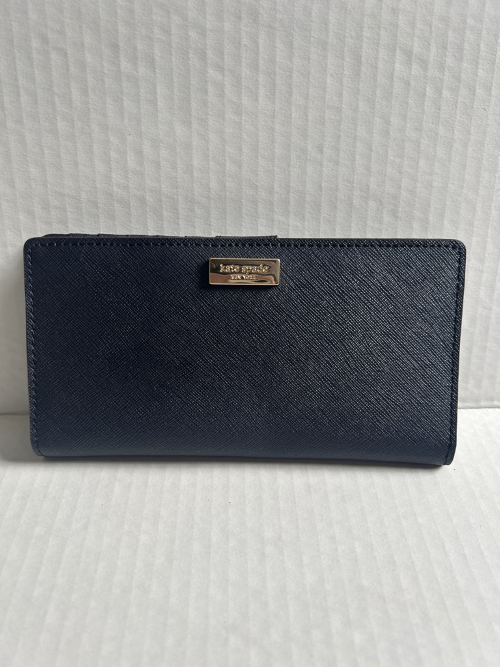Kate Spade Newbury Lane Stacy Bifold Wallet In Navy Leather - Picture 4 of 8